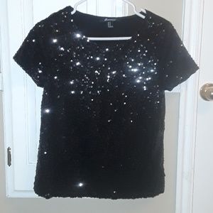 Forever 21 black sequin shirt.